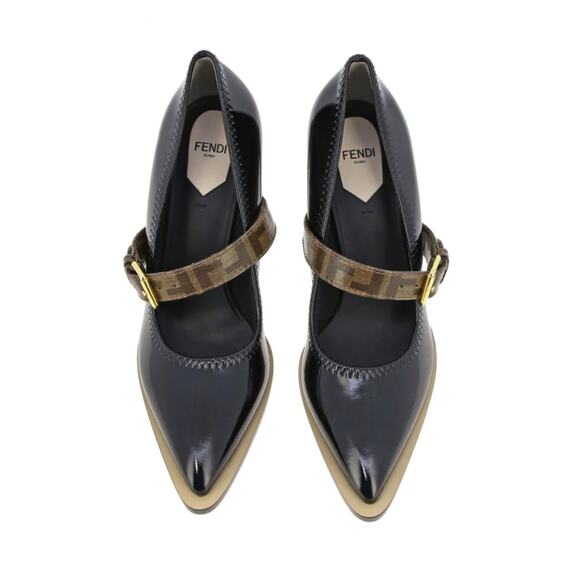 FENDI Zucca FF Logo Patent Leather Pumps Women's US 6 IT36 NWT - Picture 2 of 12